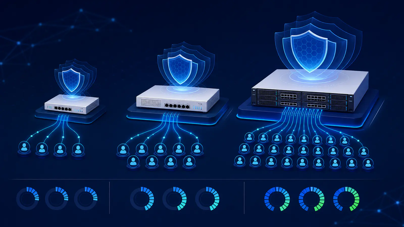 Farkl? kullan?c? ve kapasite ihtiya?lar?na g?re ?? firewall cihaz? kar??la?t?rma ill?strasyonu